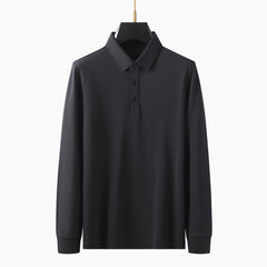 Photo: Capri Notch-Collar Long Sleeve Polo | Seoden London — view 5