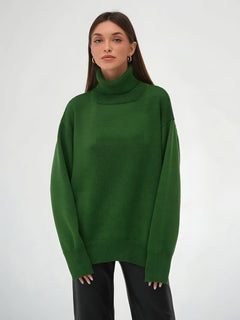 Photo: Women's Ribbed Roll Neck Jumper | Seoden London — view 28