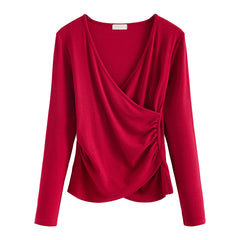 Photo: Ravello Long Sleeve Faux Wrap Top | Seoden London — view 5