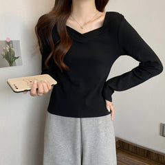 Photo: Renata Double-Faced Fleece V-Neck Top | Seoden London — view 3