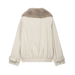 Photo: Malmo Faux-Fur Collar Cropped Jacket | Seoden London — view 2