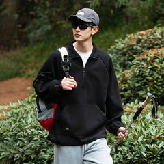 Photo: Men's Cotton Half Zip Collared Sweatshirt | Seoden London — view 2