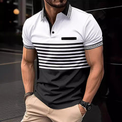 Photo: Men's Jacquard Collar Polo Shirt | Seoden London — view 11