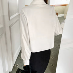 Photo: Parisian Cropped White Shirt | Seoden London — view 5