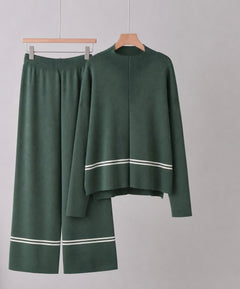 Photo: Women's Striped Knit Jumper and Trouser Co-ord Set | Seoden London — view 6