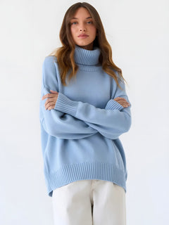 Photo: Women's Ribbed Roll Neck Jumper | Seoden London — view 17