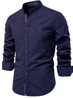 Photo: Cambridge Band-Collar Oxford Shirt | Seoden London — view 6