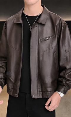 Photo: Napoli Leather-Look Biker Jacket | Seoden London — view 7