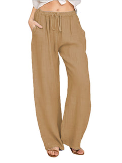 Photo: Giulia Wide-Leg Drawstring Trousers | Seoden London — view 11