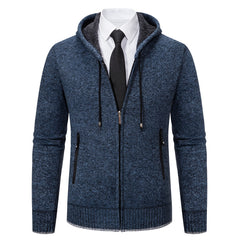 Photo: Aberdeen Fleece-Lined Hooded Knit Jacket | Seoden London — view 6