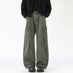 Photo: Men's Straight Leg Cotton Cargo Trousers | Seoden London — view 2