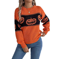 Photo: Pumpkin Band Colour-Block Jumper | Seoden London — view 1
