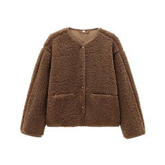 Photo: Women's Teddy Fleece Button Front Jacket | Seoden London — view 1