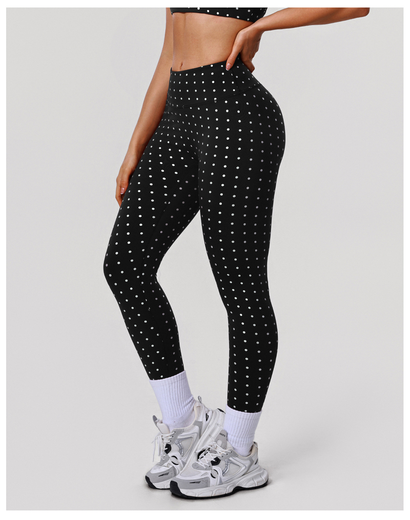 Photo: Stellina Textured Dot High-Waist Leggings | Seoden London