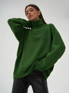 Photo: Women's Ribbed Roll Neck Jumper | Seoden London — view 30