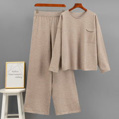 Photo: Women's Pocket Jumper and Wide Leg Trousers Knit Set | Seoden London — view 2
