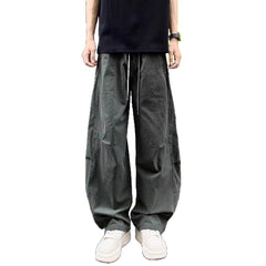 Photo: Men's Khaki Green Cotton Cargo Trousers | Seoden London — view 1