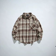 Photo: Men's Washed Flannel Check Overshirt | Seoden London — view 3