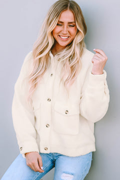 Photo: Women's Sherpa Fleece Jacket with Flap Pockets | Seoden London — view 3
