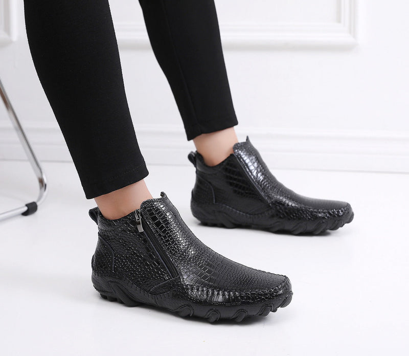 Photo: Mayfair Croc-Effect Chelsea Boots | Seoden London