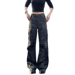 Photo: Women's Camo Cargo Trousers in Cotton | Seoden London — view 5