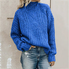 Photo: Women's Cable Knit High Neck Jumper | Seoden London — view 4