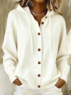 Photo: Bologna Hooded Button Knit Cardigan Coat | Seoden London — view 7