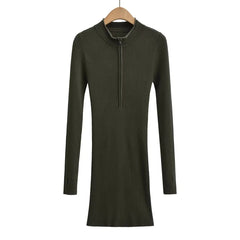 Photo: Women's Half Zip Knitted Jumper Dress | Seoden London — view 5