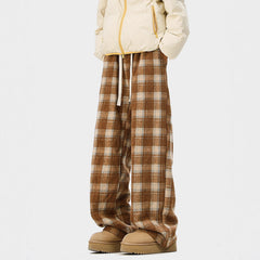 Photo: Tartan Fleece-Lined Drawstring Trousers | Seoden London — view 7