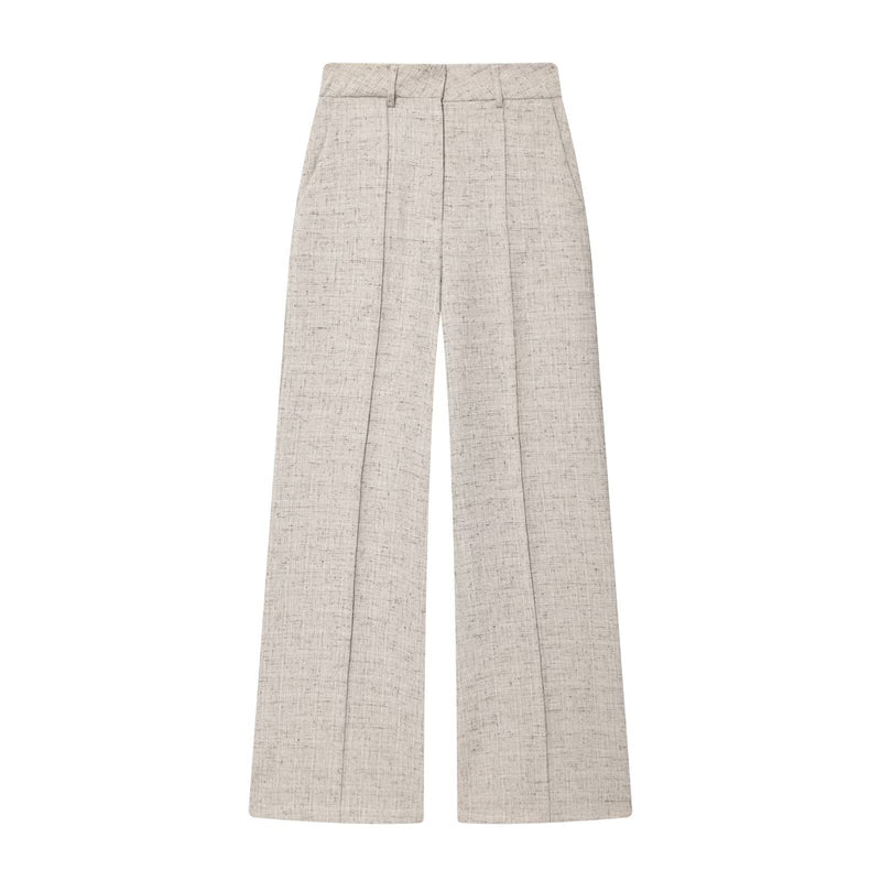 Photo: Mayfair Tailored Flecked Wide-Leg Trousers | Seoden London