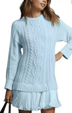 Photo: Women's Cable Knit Jumper Dress with Ruffle Hem | Seoden London — view 14