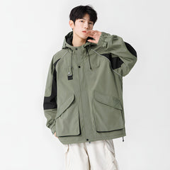 Photo: Kendal Colour-Block Hooded Utility Jacket | Seoden London — view 4