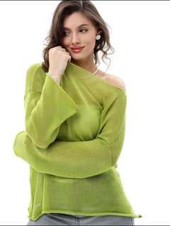Photo: Fiorella Flare-Sleeve Open-Knit Top | Seoden London — view 9
