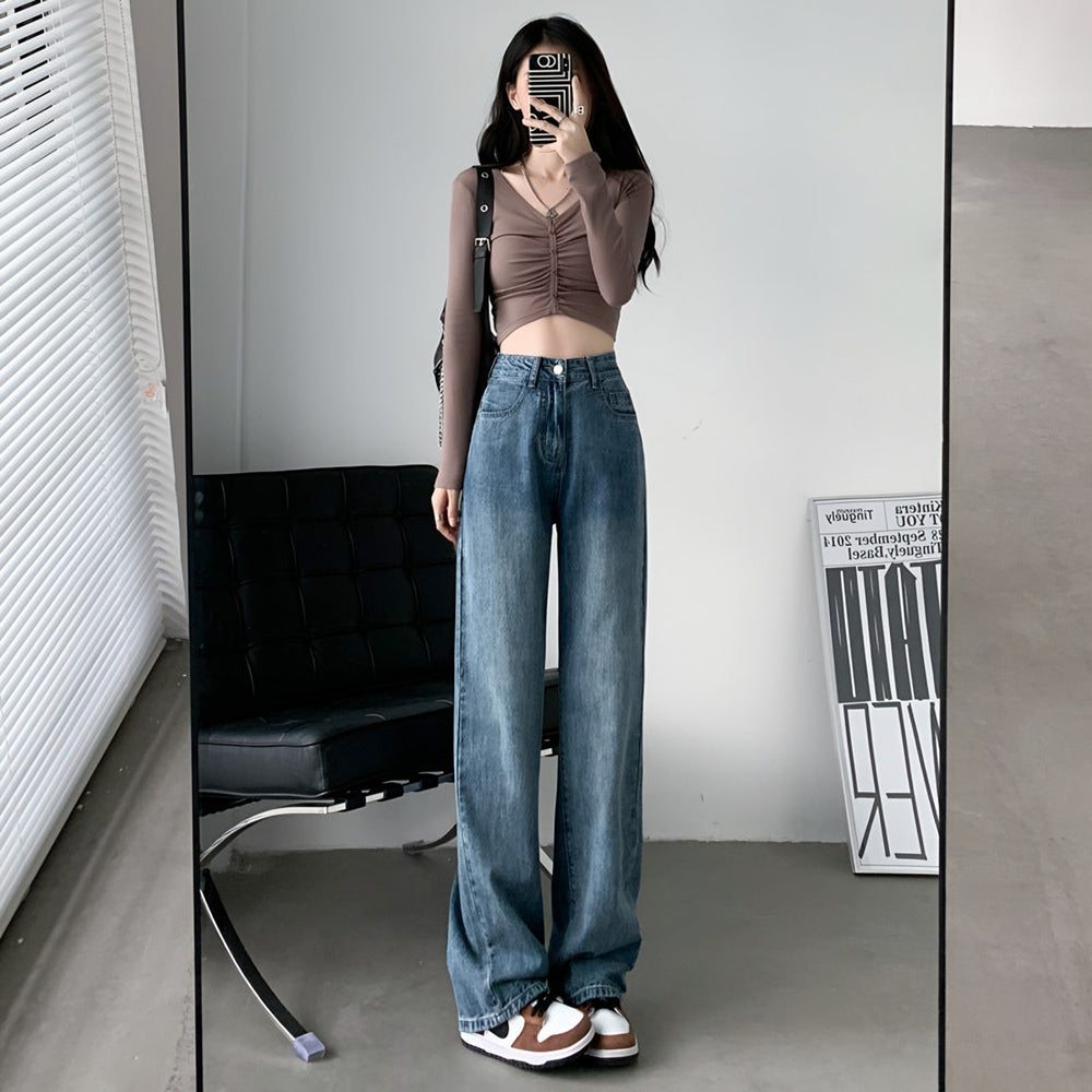 Photo: Women's High Waist Wide Leg Jeans | Seoden London