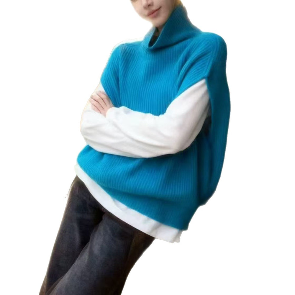 Photo: Chloe Sleeveless Turtleneck Knit Vest | Seoden London
