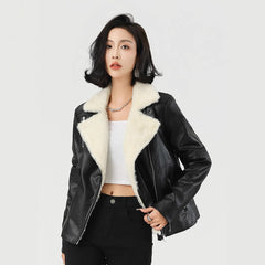 Photo: Camden Faux Leather Shearling Aviator Jacket | Seoden London — view 3