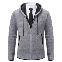 Photo: Aberdeen Fleece-Lined Hooded Knit Jacket | Seoden London — view 5