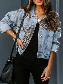 Photo: Savannah Leopard Print Denim Jacket | Seoden London — view 6