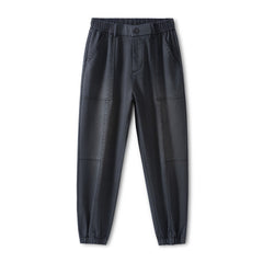 Photo: Men's Tapered Cargo Trousers with Drawstring | Seoden London — view 1