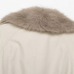 Photo: Malmo Faux-Fur Collar Cropped Jacket | Seoden London — view 4