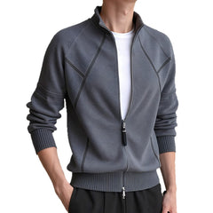 Photo: Genoa Zip-Up Stand-Collar Knit Jacket | Seoden London — view 1