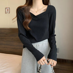 Photo: Renata Double-Faced Fleece V-Neck Top | Seoden London — view 2