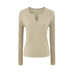 Photo: Bergamo Ribbed Notch-Neck Knit Top | Seoden London — view 3