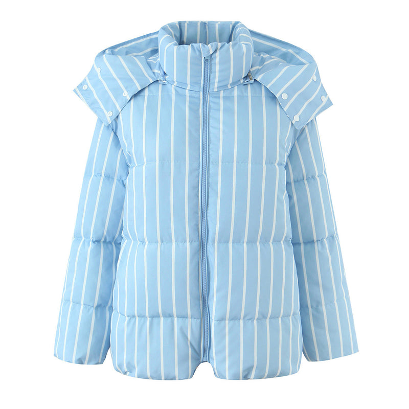 Photo: Brighton Striped Hooded Puffer Coat | Seoden London