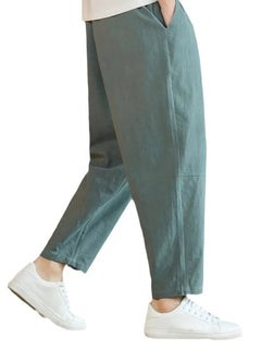 Photo: Women's Plus Size Linen Drawstring Trousers | Seoden London — view 5