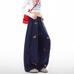 Photo: Whitstable Embroidered Pup Barrel-Leg Sweatpants | Seoden London — view 19