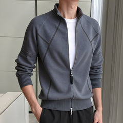 Photo: Genoa Zip-Up Stand-Collar Knit Jacket | Seoden London — view 3