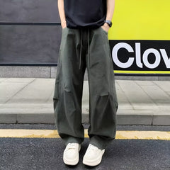 Photo: Men's Khaki Green Cotton Cargo Trousers | Seoden London — view 6