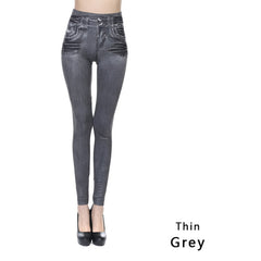 Photo: Marcella Fleece-Lined Denim-Look Jeggings | Seoden London — view 15