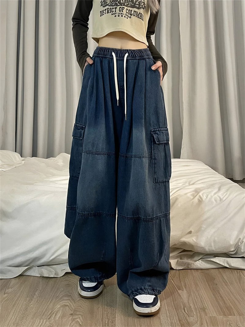 Photo: Women's Wide Leg Cargo Jeans | Seoden London
